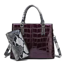Новая роскошная сумка из лакированной кожи с крокодиловой сумкой, сумки на плечо, женские сумки известных брендов, дизайнерские сумки