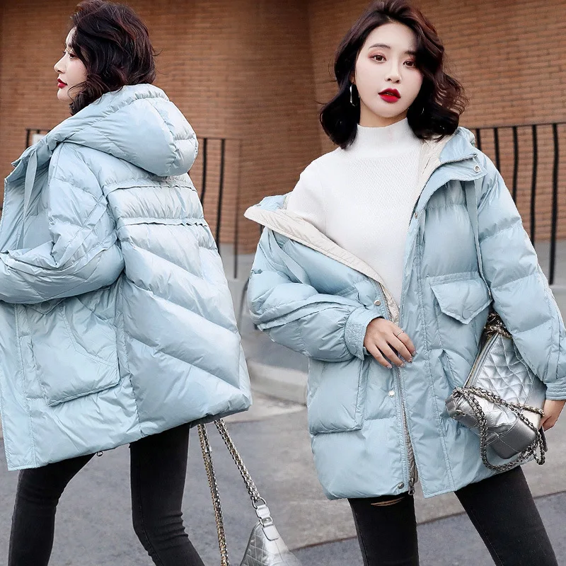 

2019 New Style Short-height Hooded Cotton Coat Women's Winter Korean-style Loose-Fit Students down Coat Warm Versatile Cotton-pa