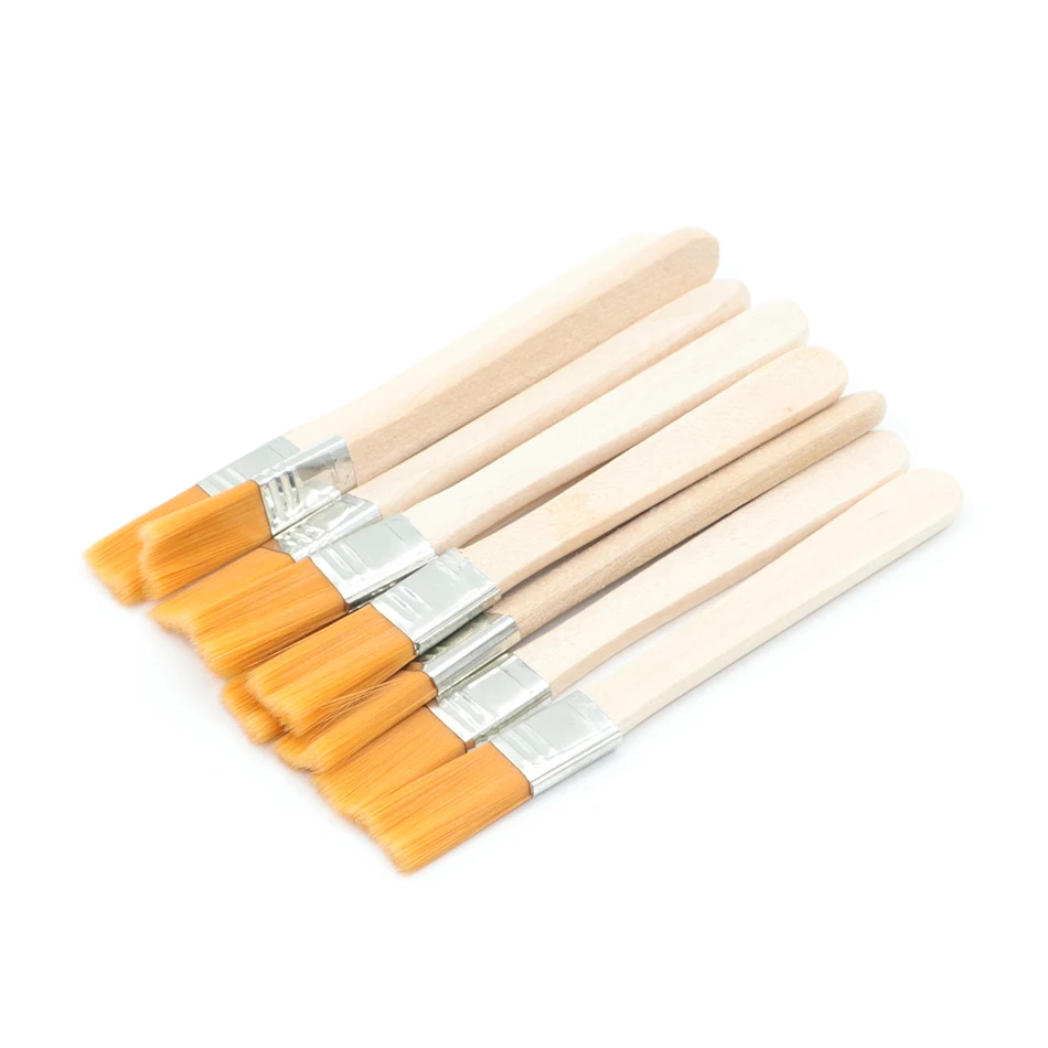5pcs solder paste brush, BGA ball planting brush, computer keyboard dust removal, barbecue, painting brush with wooden handle 2