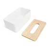 Tissue Box Dispenser Wooden Cover Paper Storage Holder Napkin Case Organizer 4