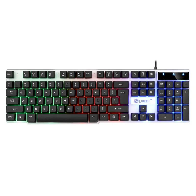 

Wired gaming luminous keyboard mechanical feel rainbow backlit keyboard USB 104 keycap keyboard waterproof computer keyboard
