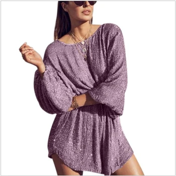 

2020 Spring summer Lady Women Ladies Puff Sleeve Sexy Mini Beach Dress Elegant Sexy Party Dress New Vestidos G320