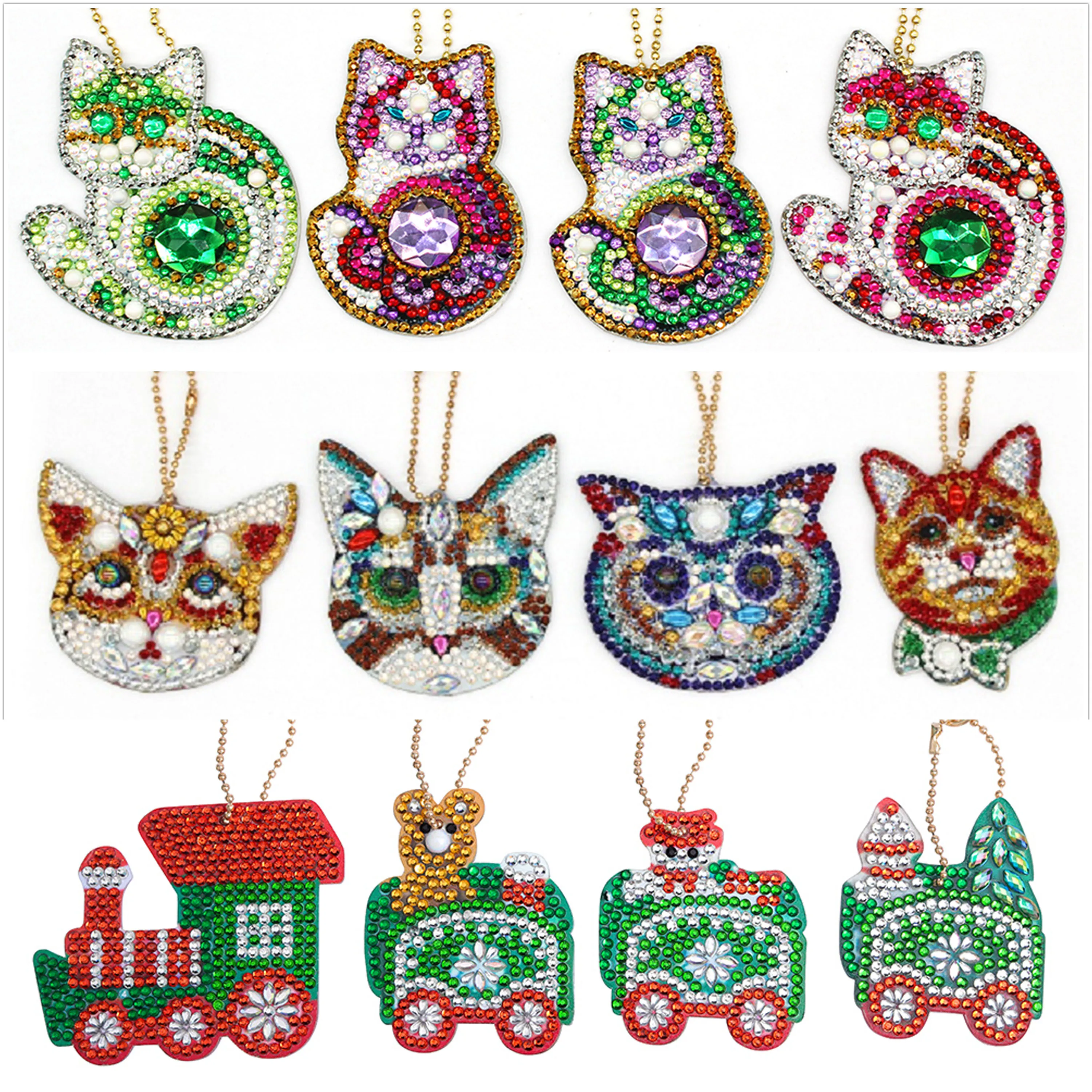 

Different Design Diy Diamond Keychain Best Nutcracker Christmas Gift Diy Special Shape Full Drill Woman Girl Jewelry Keyring