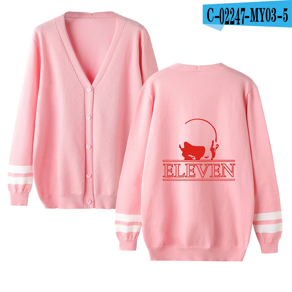 pink Новинка, свитер для чужих вещей, унисекс, Высококачественный свитер, кардиган с v-образным вырезом и длинными рукавами, вязаный свитер, Осенний модный свитер - Цвет: pink