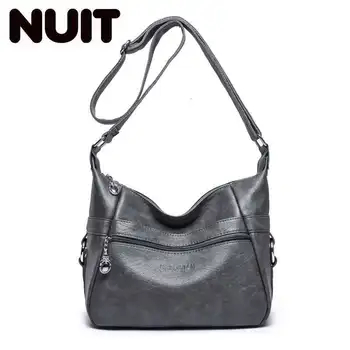 

Brand Women Messenger Bags Female Soft Leather Shoulder Bag Vintage Handbags Sac A Main Large Capacity Crossbody Bags For Women