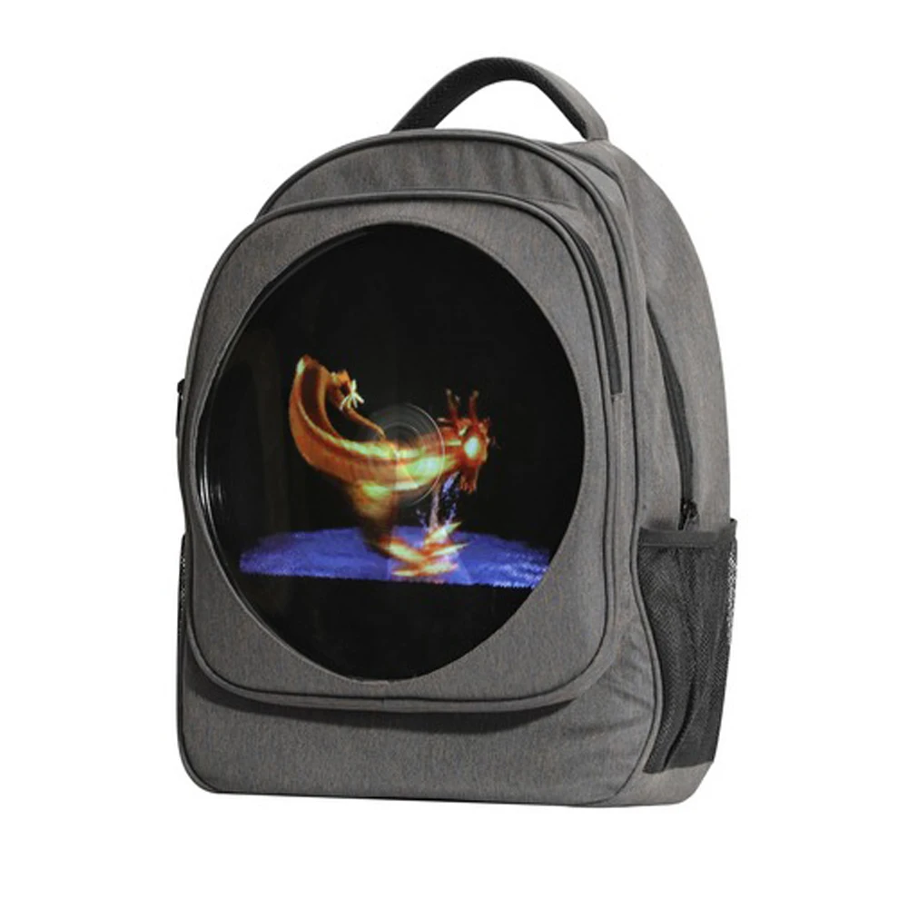 Edição de Imagem Display Holográfico Publicidade Luz Personalizado Vídeo Projetor Bluetooth Bolsa Móvel 3d Led fã 4 3d display holográfico led fã publicidade luz
