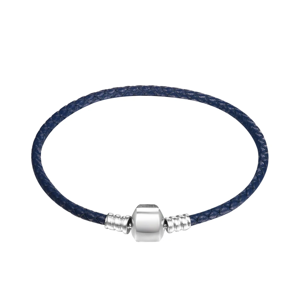 

Браслет женский из серебра 925 пробы, с двумя кожаными ремешками