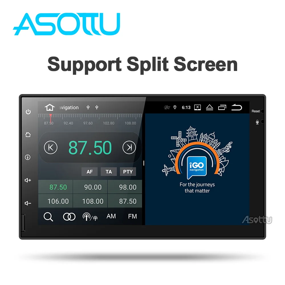 Asottu cwd7060 2 г Android 8.1 dvd gps навигация Радио Видео плеер стерео Универсальный DIN радио