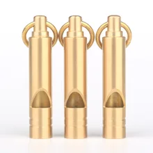 Стиль, латунный свисток, открытый, ручной работы, Ретро стиль, Чистая латунь, свисток, для выживания, принадлежности для EDC, инструмент, подвески для ключей