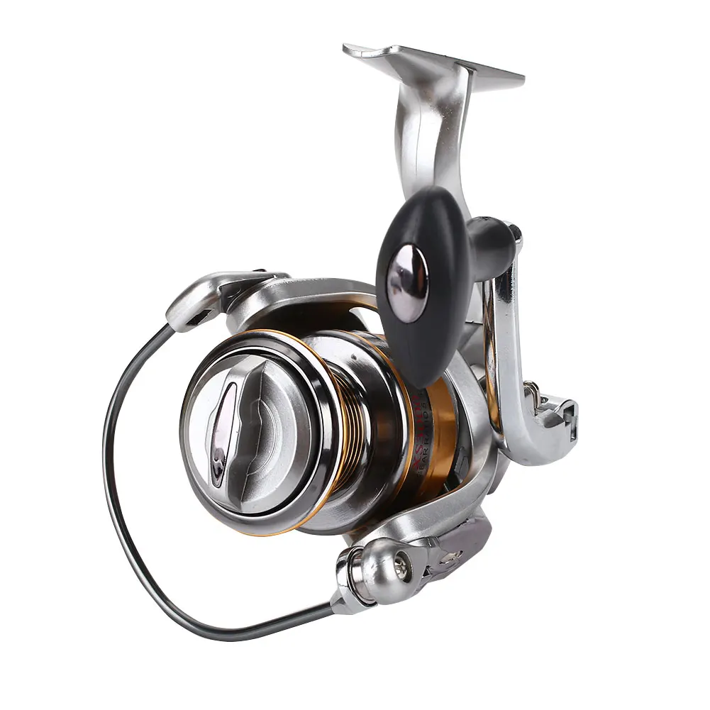Trolling Reel Spool Gear Fly Fishing Wheel Fishing Reel Metal Rocker Silver White 13+1BB Fishing Wheel Practical
