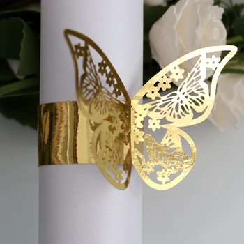 25Pcs Butterfly Laser Cut Paper Napkin Table Decoration 1