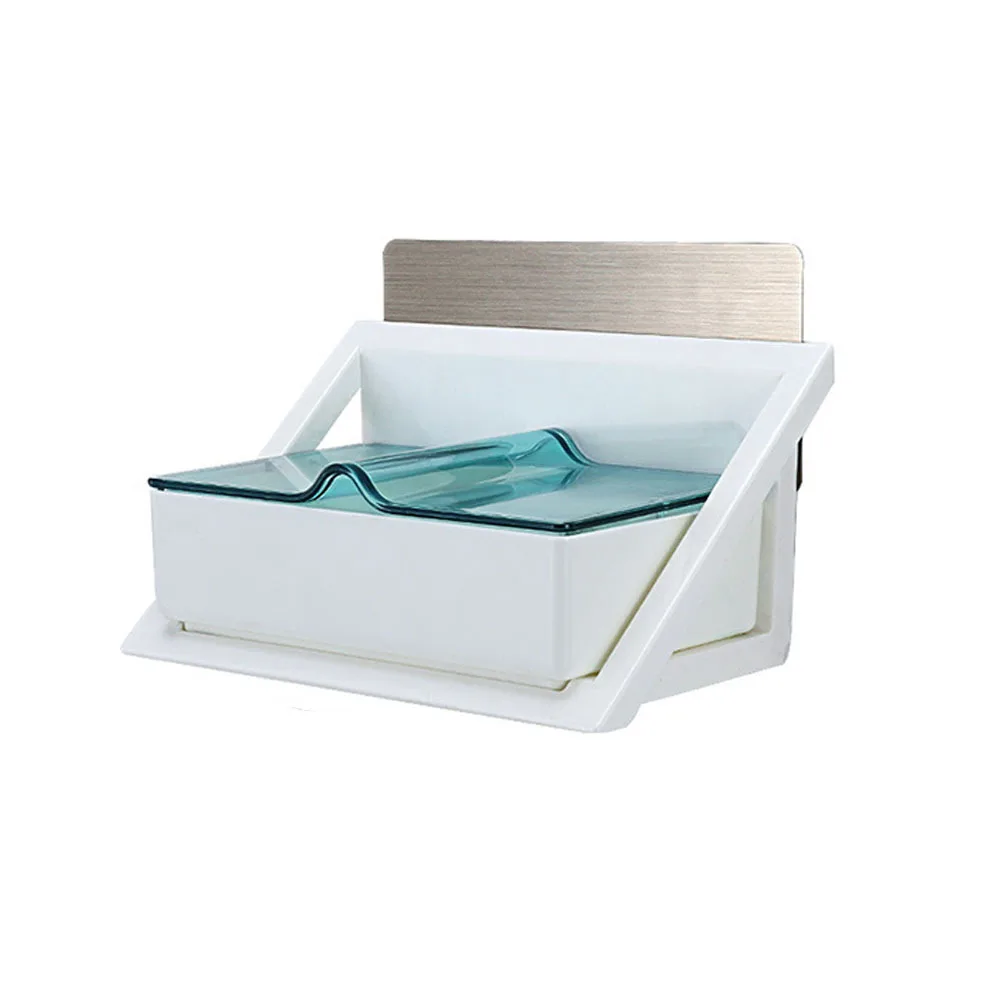 Plastic Storage Rack Bathroom Jewelry Storage Basket Bathroom Rectangular Storage Box Wall Hanging Bathroom Storage Rack