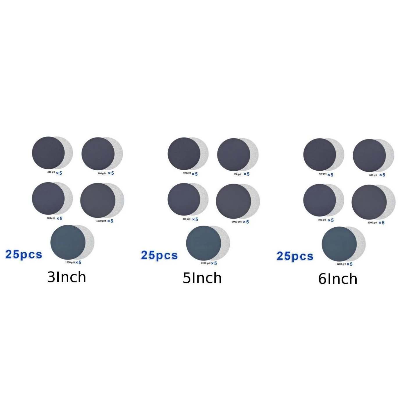 25 шт./компл. 400/600/800/1000/1200 Грит шлифование наждачной бумагой Бумага влажный и сухой двойной-Применение