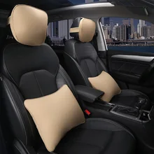 KKYSYELVA Автомобильный подголовник, подушка для шеи, поясничная поддержка для офисного стула, поясная поддержка спины, автомобильный Стайлинг, аксессуары для интерьера