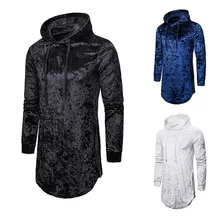 Стиль для мужчин на осень и зиму, модная Золотая Бархатная шапка средней длины, топ Gouden Fluwelen Mid-Lange, свитер Moletom