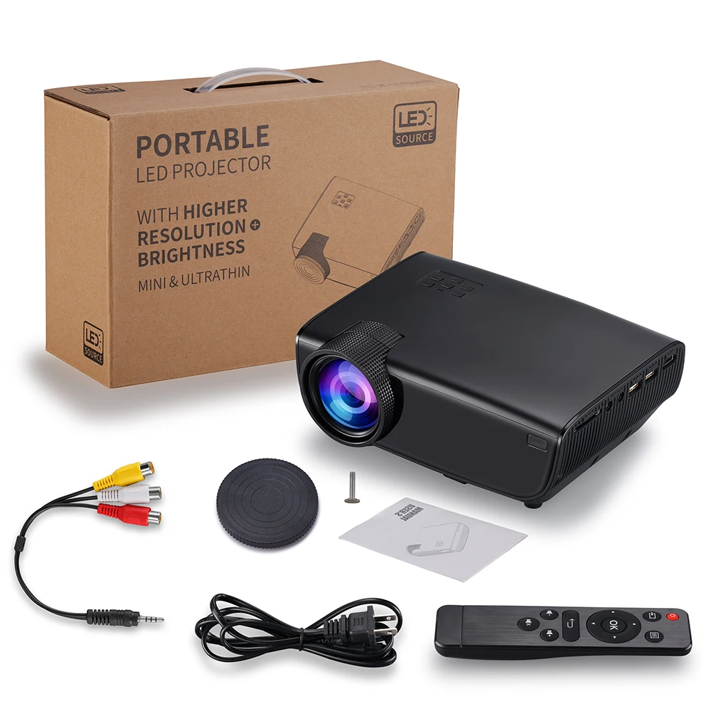 3D мини-проектор для домашнего кинотеатра Full HD 1080P светодиодный ...