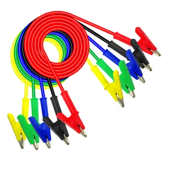 

5pcs 100cm Alligator Test Leads Multimeter Test Clips Probe Lead Banana Plug Cable Alligator Clip Wires For Mode P1024