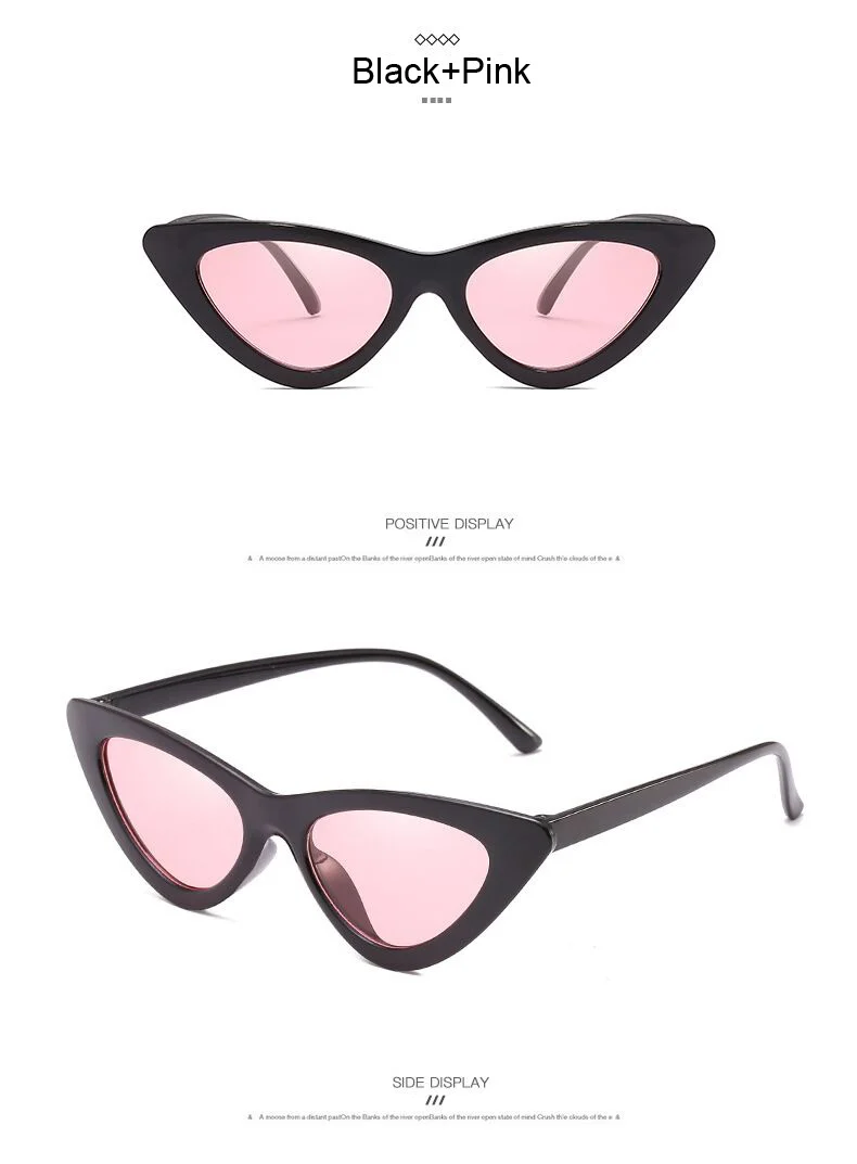 reader sunglasses Cute Sexy Vintage Cat Eye Sunglasses Woman Small Black White Triangle Retro Ladies Sun Glasses Leopard Female Oculos De Sol black sunglasses women