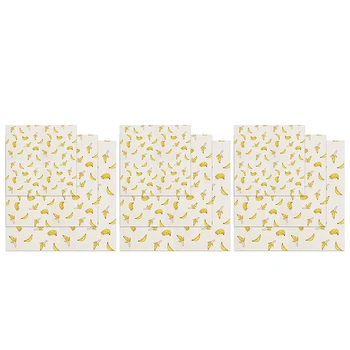

Reusable Beeswax Food Wrap 9 Piece, Bees Wax Paper Wrap, Sustainable Plastic Free Food Storage - 3 Small, 3 Medium, 3 Large, Ban