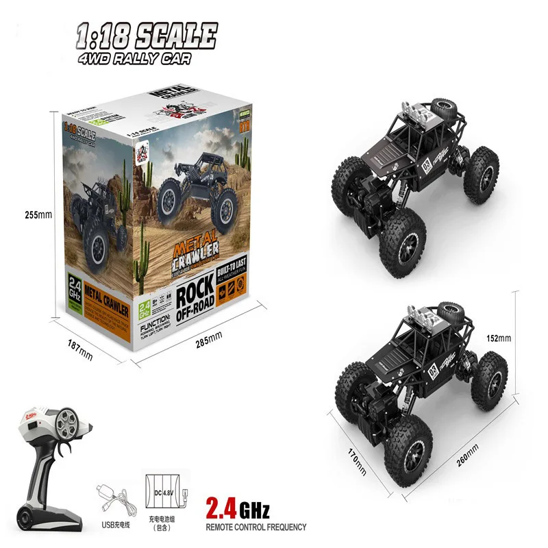 

2.4G Remote Control Off-road Climbing Car Children 1: 18 Four-Wheel Drive Remote Control Car High-Speed Race Car Chargeable Elec