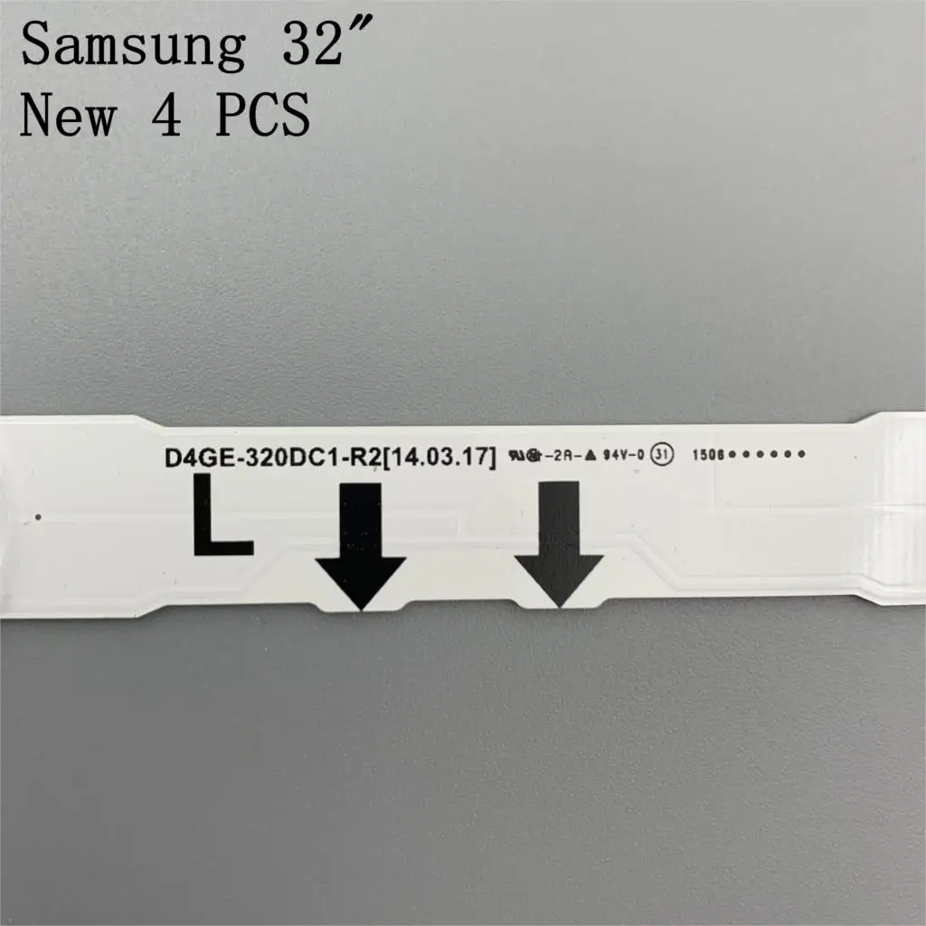 New-Original Kit 4 PCS 7LED 65CM LED strip for Samsung D4GE-320DC1-R1 R2 32H000 UE32H5570S UN32J5003AF BN96-30443A BN96-30442A