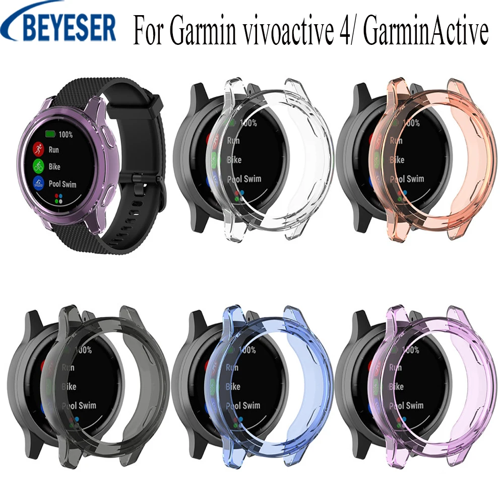 Силиконовый чехол из ТПУ защитный для Garmin vivoactive 4/ Active умных часов легкий и