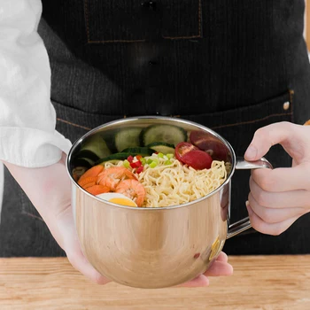 

304 Stainless Steel Instant Noodle Bowl Student Large Capacity Lunch Box with Lid Soup Bowl Canteen Lunch Box Instant Noodle Cup