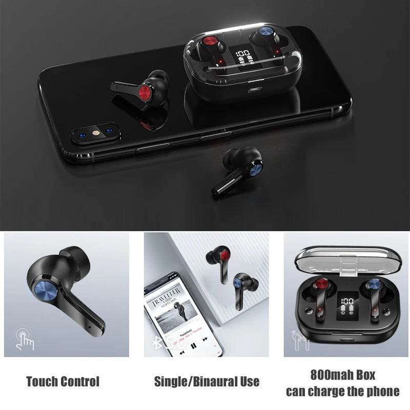 TWS наушники T28 с поддержкой Bluetooth и ЖК дисплеем|Наушники гарнитуры| |
