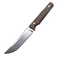 

Linen Handle 8CR13MOV Blade Fixed Lntegrated Survival Mountaineering Fishing Kitchen Outdoor fruit EDC Tool Knife