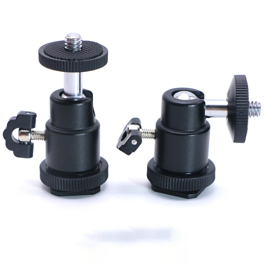 Tripod Mount Adapter, Camera Screw Adapter Hot Shoe to 1/4 Adapter Ball Head Ring Light Adapter Hot Shoe Mount Holder for Cameras, Microphone, Video Monitor