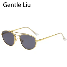 

2021 Retro Sunglasses For Men's 2021 Luxury Fashion Small Oval Metal Frame Women Sun Glasses Vintage Square Eyeglasses UV 400