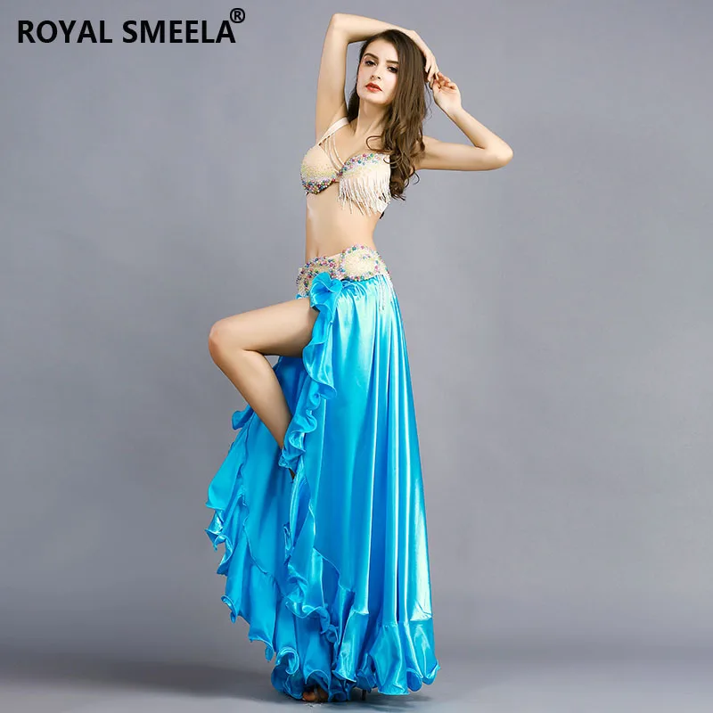 ROYAL SMEELA Tenue Danse Orientale Costume Danse du Ventre pour Femme  Tenues Danse du Ventre Jupe Ceinture Soutien-Gorge Danse du Ventre Costume  Danseuse du Ventre Ensemble Danseuse Orientale Femme : : Mode