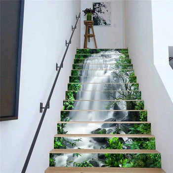 

PVC wallpaper GREAT FALLS simple 13 pieces of DIY stair stickers, step stickers wall stickers