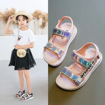 

2020 Kids Girls Sandals Summer New Non-slip Beach Shoes Open Children's Sandals Wild Boys Student Soft Bottom Children's Shoes