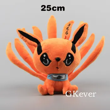 

25cm Naruto Shippuden Plush Toy Peluche Kurama Kyuubi Nine Tales Fox Soft Stuffed animals Doll toys baby kids Birthday Gift