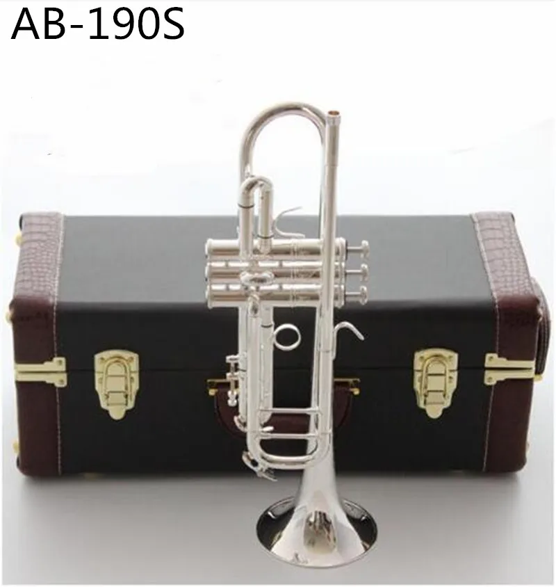 

Stradivarius Bb Trumpet AB-190S Silver Plated Instrumentos Musicales Mouthpiece Professional performance