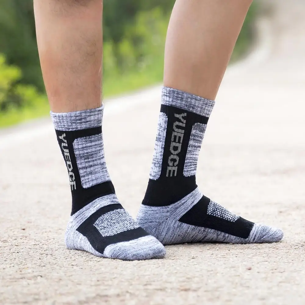 Mens Socks Thermal Socks Mens Terry Cushion Combed Cotton Crew Socks Sports Socks Thick Winter Thermal Men Size 37-46EU
