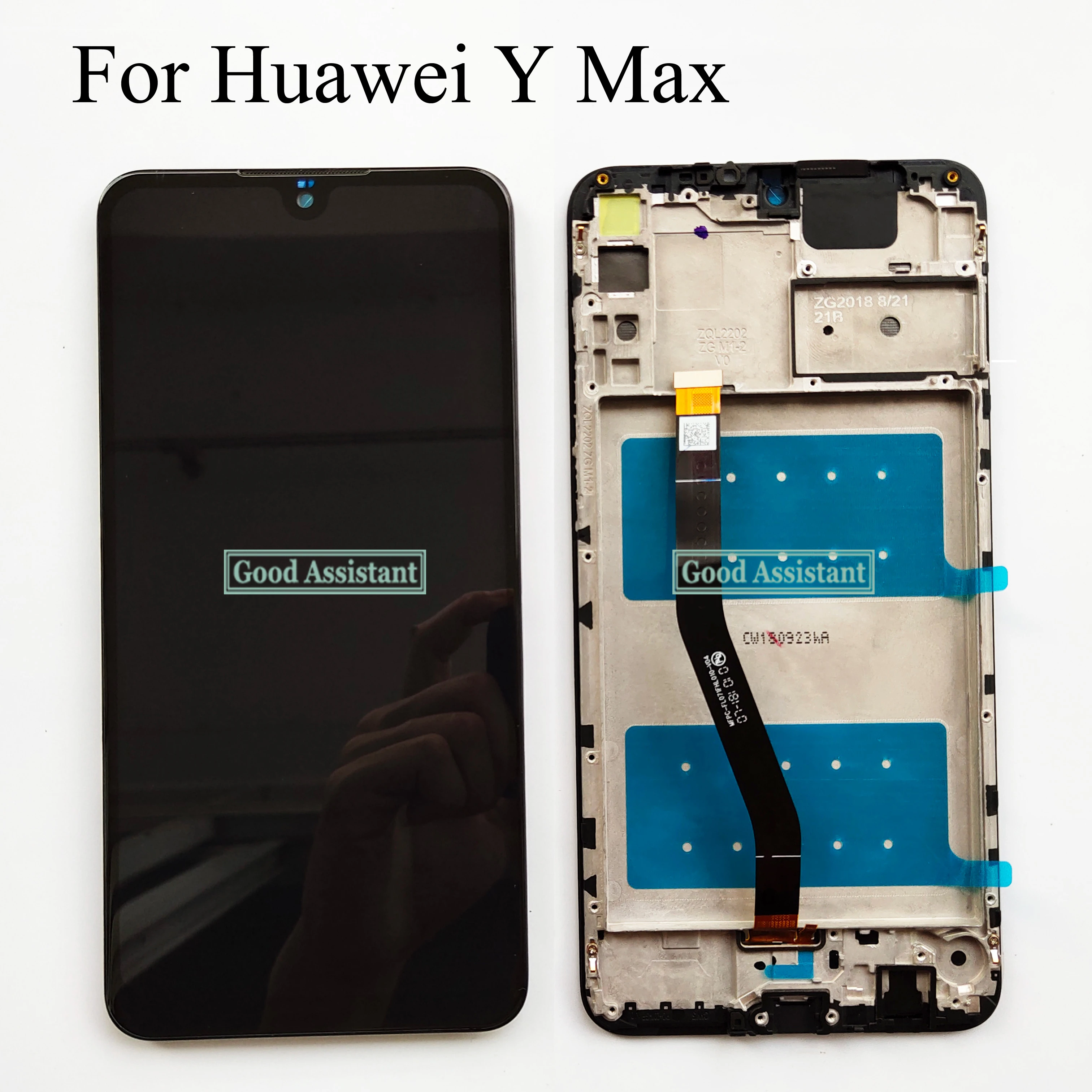 100 tested black 7 12 inch for huawei y max ymax lcd display touch screen digitizer assembly replacement with frame
