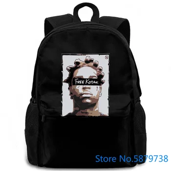

New Cool Free Kodak Black Print women men backpack laptop travel school adult student