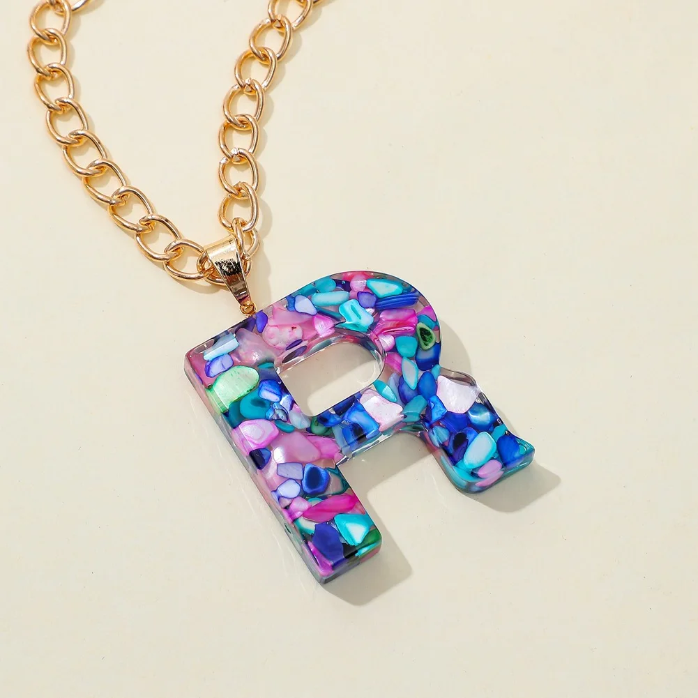Statement Color Letter Necklaces for 