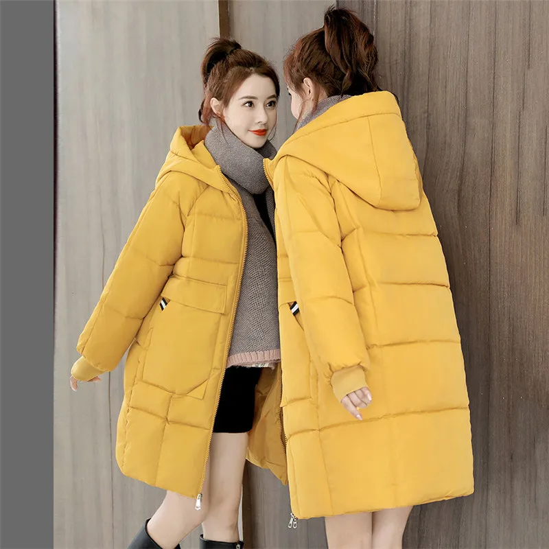 Long Winter Coats For Women Dressy 2024 Winter Fashion Woman Lengthened And  Thickened Medium Length Down Cotton Jacket 