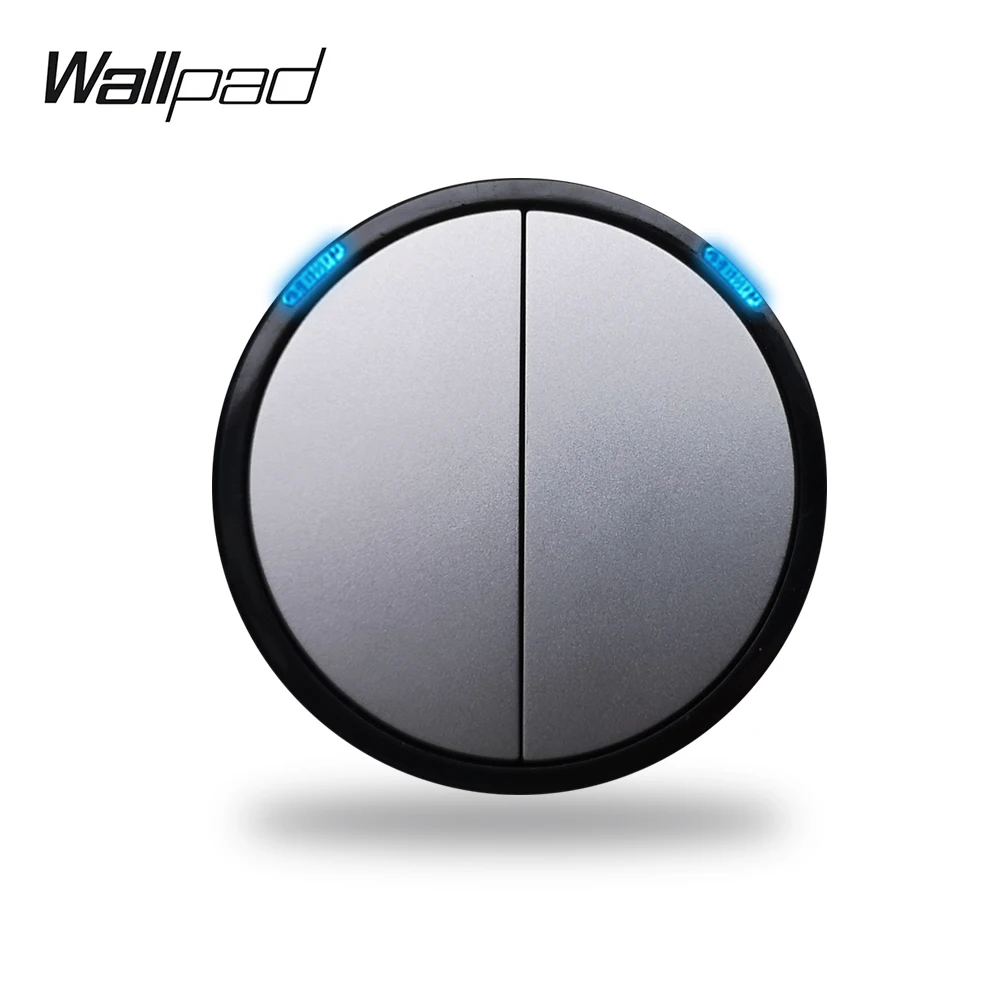 Wallpad L6 5 цветов 2 Gang Way пуш ап возврата Кнопка настенный светильник Мощность