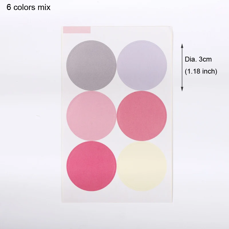 pink 60 шт. Заготовки круглые бумажные стикеры s Morandi цвет корейский стиль DIY Скрапбукинг дневник деко Наклейка Канцелярские Стикеры s - Цвет: pink