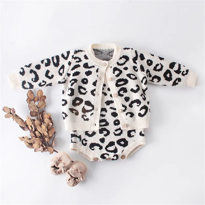 CANIS свитера для малышей или боди для новорожденных девочек; леопардовая одежда; свитер; Джемперы; кардиган или комбинезон; повседневная одежда