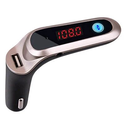 Комплект беспроводной связи bluetooth для автомобиля lcd Hands-Free fm-передатчик MP3 музыкальный плеер Поддержка USB TF карта для мобильных телефонов планшетов - Название цвета: gold