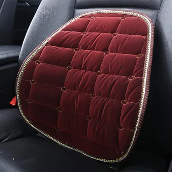 

Universal Cushions Winter Soft Warm Car Office Home Seat Cushion Flocking Waist Back Support Pillow Pad Cushion Back