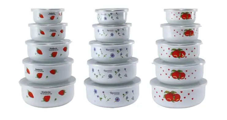 Эмалированная миска для льда 5 комплектов герметичная коробка хранения