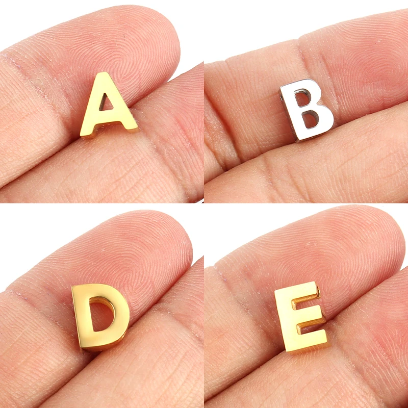 

5pcs/lot Stainless Steel A-Z 26 Letter Pendants High Polish Letter Charms For DIY Jewelry Supplies Handmade Accessories Findings