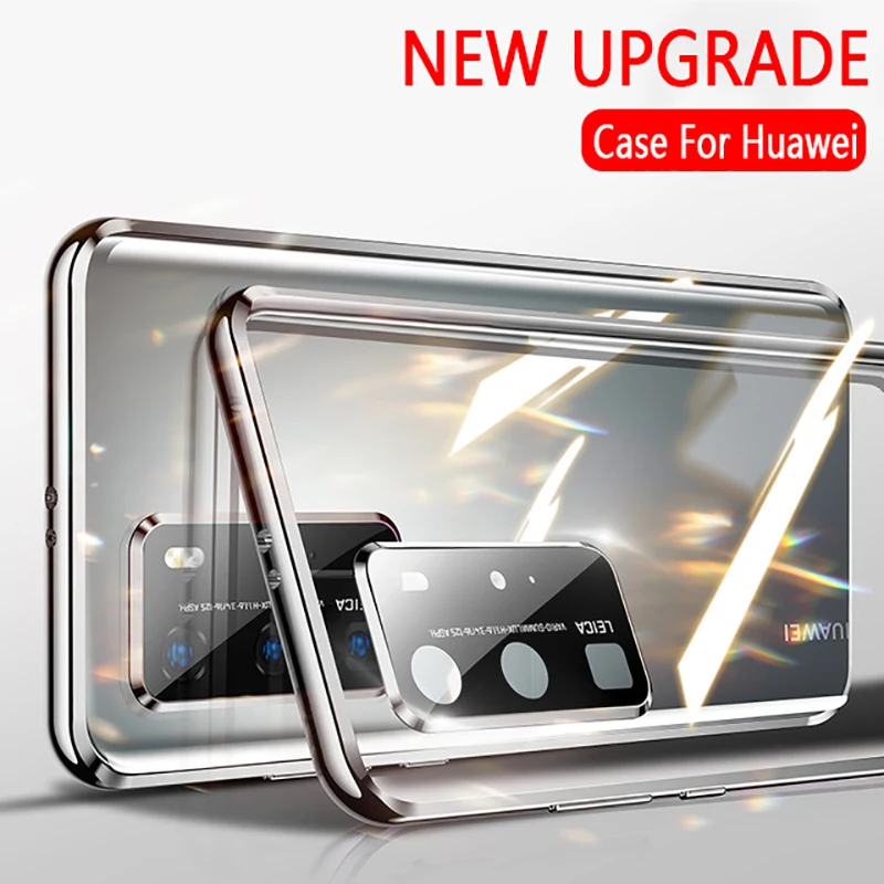 Camera Protective Magnetic Flip Case For Huawei P40 Pro Plus P40 Lite P 40 P40pro 5G Full Cover Tempered Glass Huawey P40 Pro