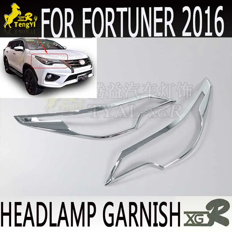 Xgr передняя фара крышка переднего бампера Гарнир Хромированный для fortuner обвес